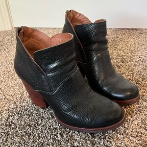 Leather black boots- Kork-Ease